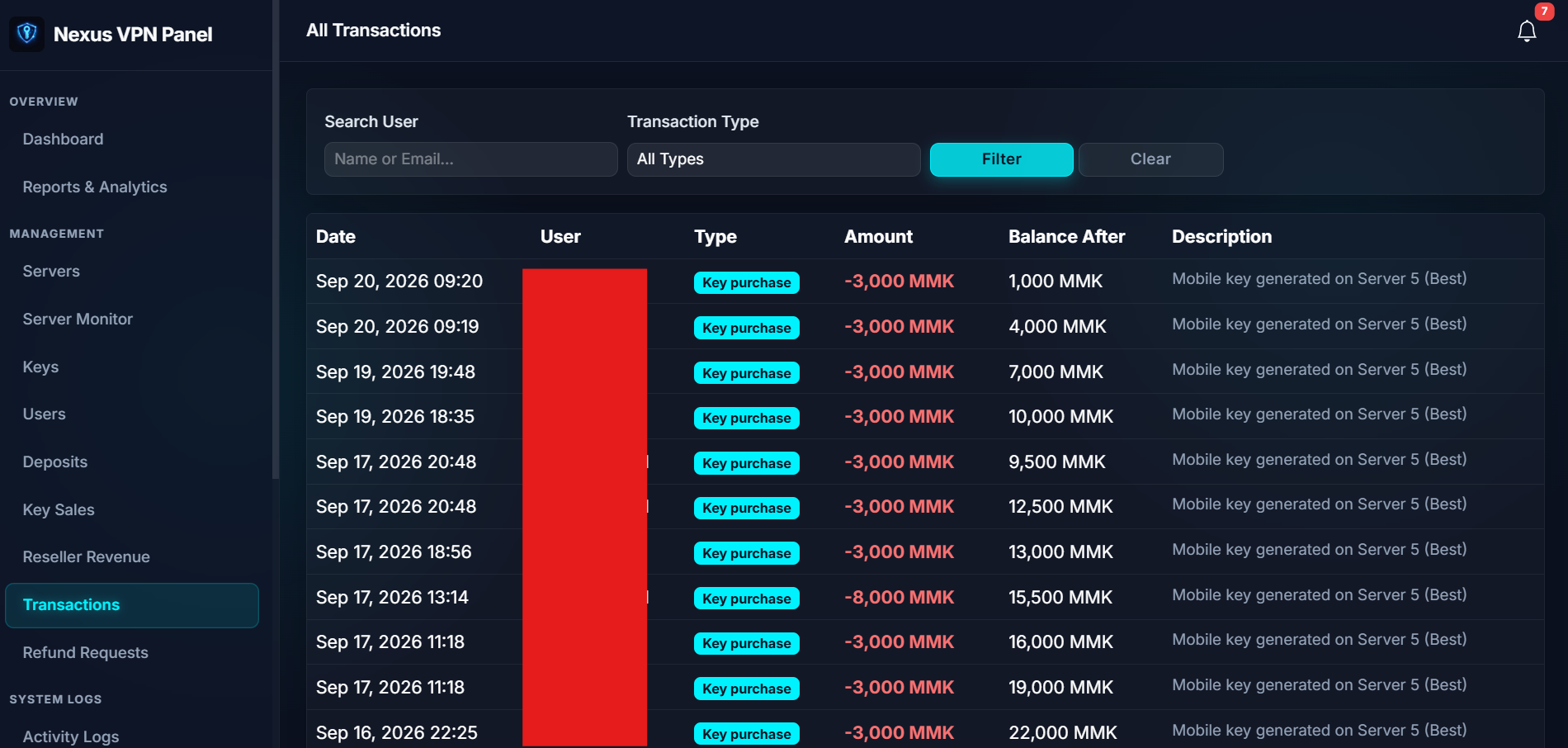 Nexus VPN Panel Screenshot 3